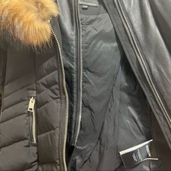 NB Series by Nicole Benisti Duck Down Puffer Jacket Size XS Raccoon Fur Collar - Picture 8 of 16